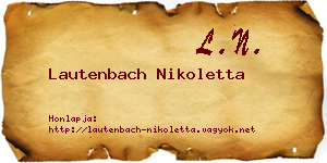 Lautenbach Nikoletta névjegykártya